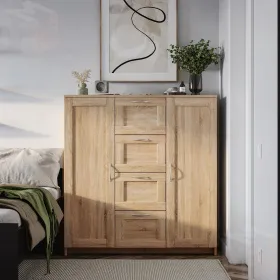 Тумба Сириус 2 двери и 4 ящика 117*123 Сонома