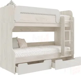 Кровать двухъярусная Юниор-4 (шарли белый)