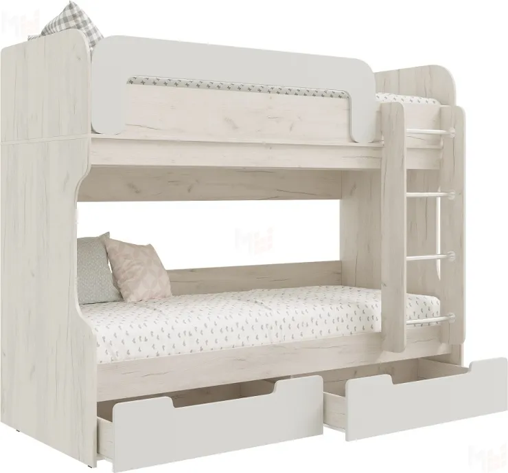 Кровать двухъярусная Юниор-4 (шарли белый)