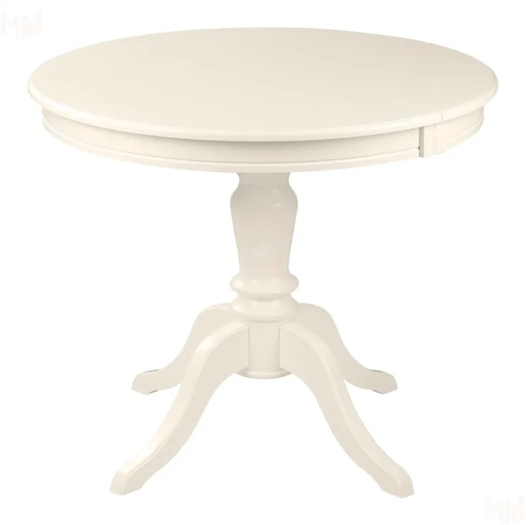 Обеденная группа стол Элат D90 Слоновая кость и 2 стула Арктос Слоновая кость/Бежевый жаккард