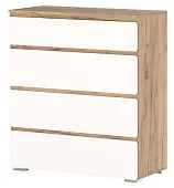 Комод  ГРЕТТА  4Я Крафт золотой-Белый