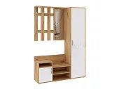 Прихожая Визит (крафт золотой/белый глянец)