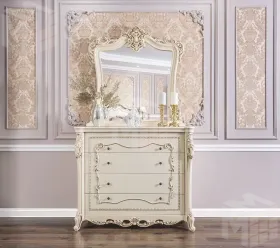 Зеркало для комода Джоконда крем глянец