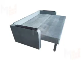 Еврософа  Амстердам - 3  серый велюр