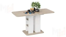 Стол раздвижной Мюнхен Тип 2 Белый Ясень, Дуб Сонома