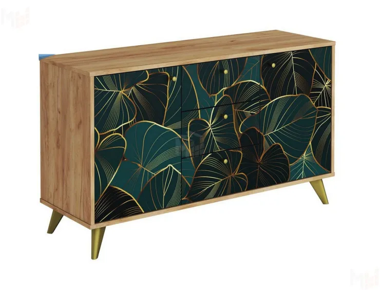 Комод Фьюжн КМ-003 крафт золотой/Tropical