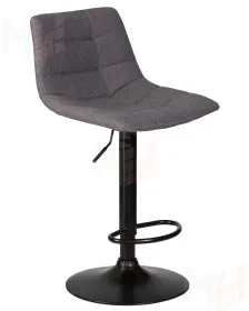 Стул барный DOBRIN TAILOR BLACK (серая ткань (188-55))