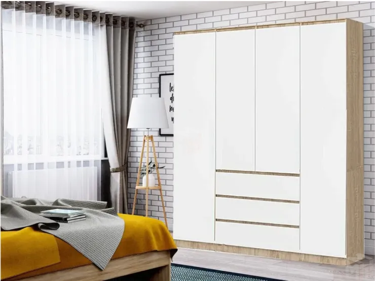 Шкаф Челси 1600 (сонома/белый)