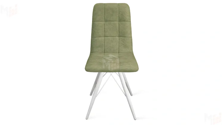 Стул Аспен К3 Белый матовый, Велюр Duna Olive