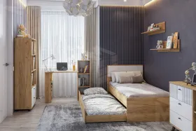 Кровать выкатная  Милан Дуб Золотой