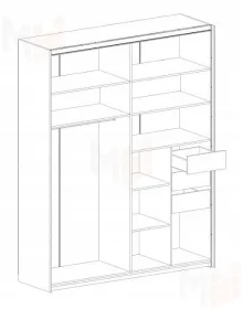 Шкаф с раздвижными дверями Глазго