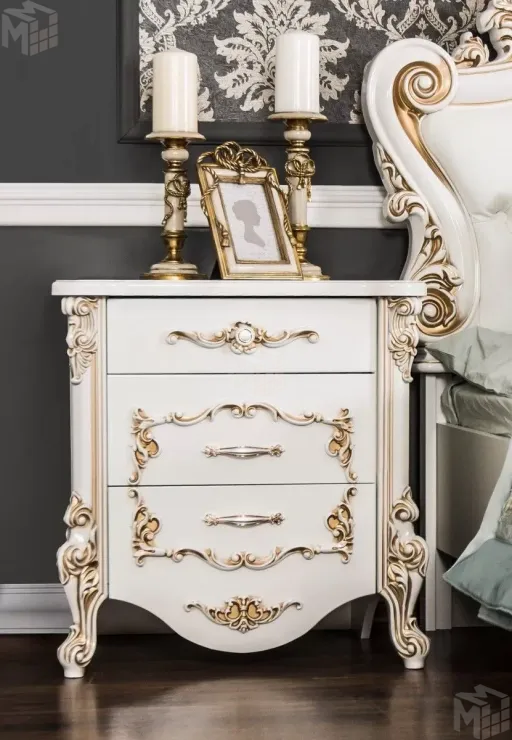 Спальня Флоренция 5-ств белый перламутр глянец