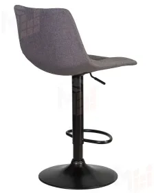 Стул барный DOBRIN TAILOR BLACK (серая ткань (188-55))