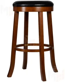 Круглый барный табурет DOBRIN BOB BAR (шоколад, черный)