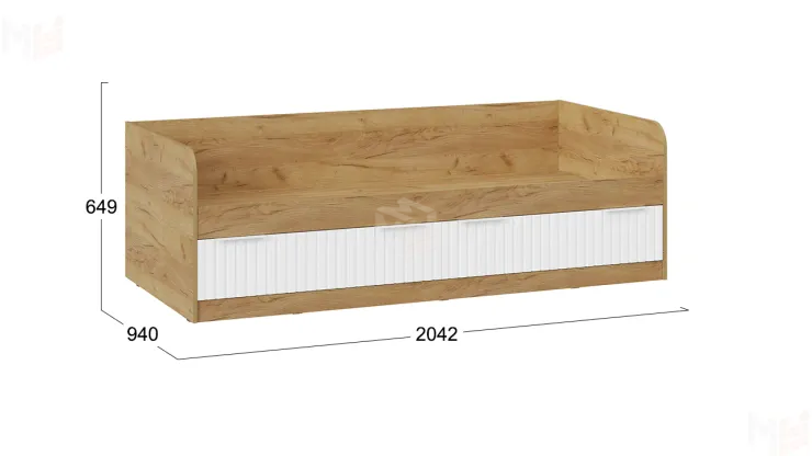 Кровать комбинированная Хилтон 404.006.000 Белый матовый