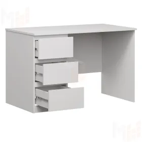 Стол письменный Кастор 3 ящика белый