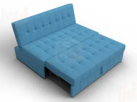 Диван прямой Лига-107 (140) ( Амур 10 голубой )