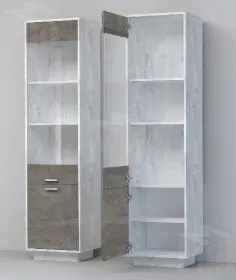 Пенал ПС-1 ПД Эго  Бетон Светлый/Камень Темный