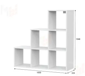 Стеллаж (лесенка) Токио Белый текстурный