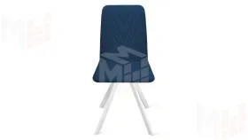 Стул Стенли К2 Белый матовый, Велюр Confetti Blue