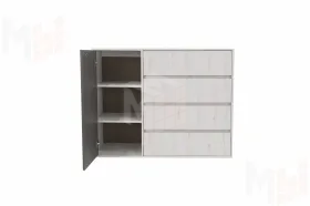 Комод Нильс Дуб Эльза/Темно-Серый Лофт