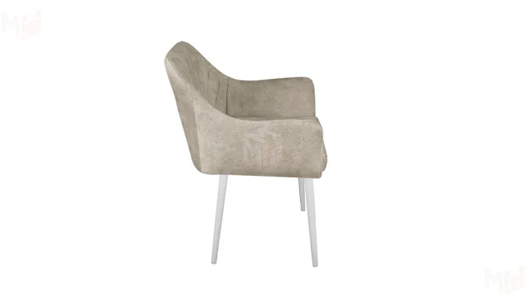 Стул Chester Т6 Белый муар Велюр V005 светло-бежевый