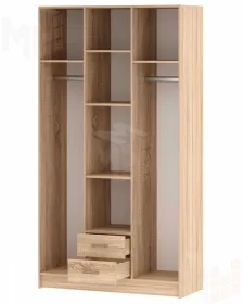 Шкаф Трио Беатрис Сонома-Белый глянец