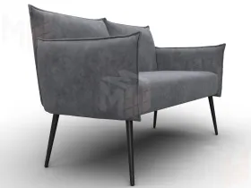 Диван прямой Лига-083 ( велюр BRUT 16 темно-серый )
