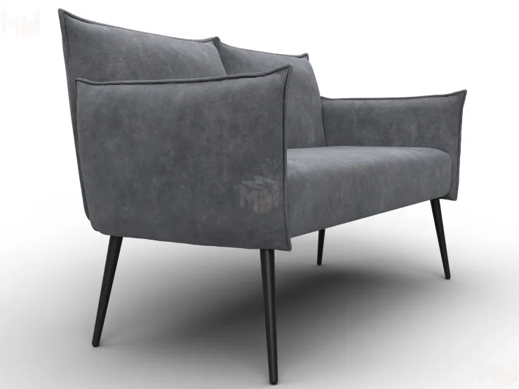 Диван прямой Лига-083 ( велюр BRUT 16 темно-серый )