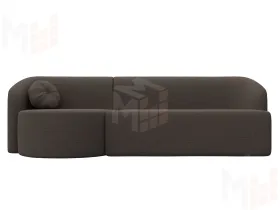 Диван прямой Лига-027 угол левый ( Амур коричневый )