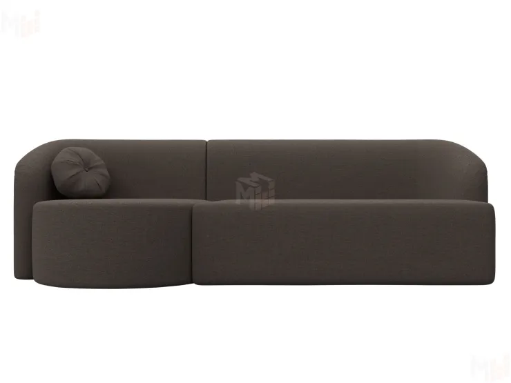 Диван прямой Лига-027 угол левый ( Амур коричневый )