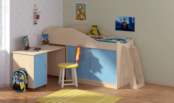 Кровать чердак Дюймовочка 3