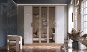 Шкаф Мартина 5-ти створчатый (сонома/белый глянец)