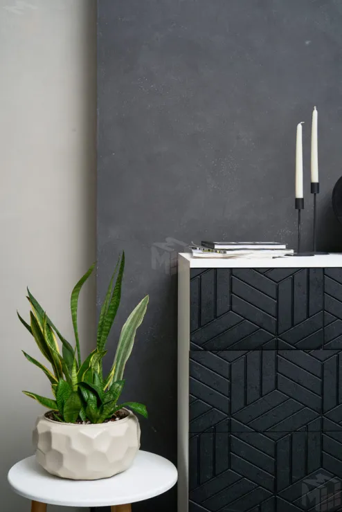 Комод Амстердам (белый/серый графит)