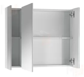Шкаф-зеркало Норма 80 с тремя дверцами Айсберг