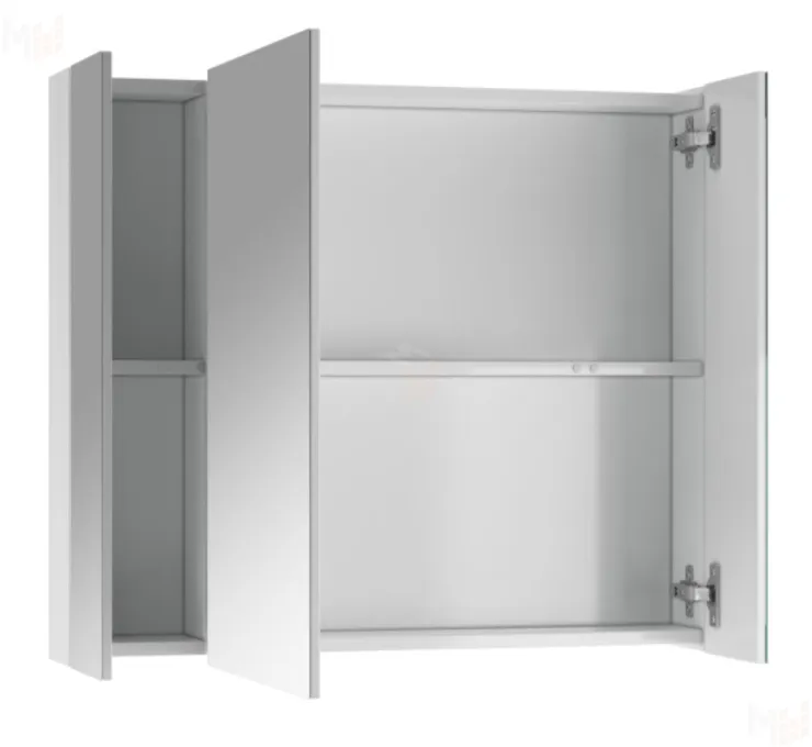 Шкаф-зеркало Норма 80 с тремя дверцами Айсберг