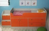Детская кровать Фанки Кидз 9 с тумбой-лестницей 13/19СВ