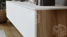 Гостиная Порто №1 - ГН-393.001 Яблоня Беллуно, Белый софт