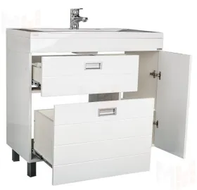 Тумба под умывальник "Elen 90" Cube с двумя верхними ящиками В2 Домино