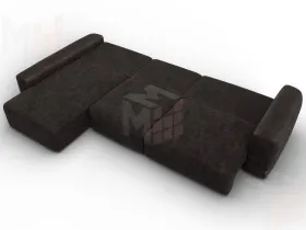 Диван угловой Лига-066 НПБ Лонг угол левый ( BRUT 17 коричневый )