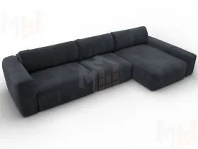Диван угловой Лига-066 НПБ Лонг угол правый ( TOWER 11 темно-серый )