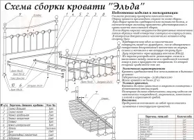 Двуспальная металлическая кровать Эльда