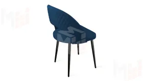 Стул Гэтсби К1К Черный муар, Велюр Confetti Blue