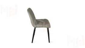 Стул OSCAR Черный муар, Велюр L003 бежевый