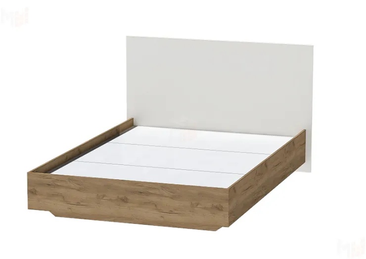 Кровать 1600 Квадро 031 М1 с Настилом Миндаль