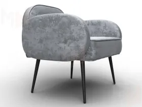 Кресло Лига-086 ( велюр NUVOLA 80 серый )