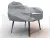 Кресло Лига-086 ( велюр NUVOLA 80 серый )