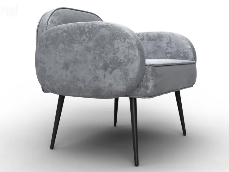 Кресло Лига-086 ( велюр NUVOLA 80 серый )