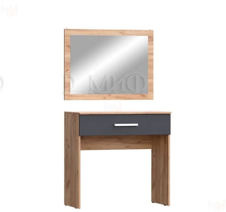 Трюмо с зеркалом Мартина (крафт золотой/графит)