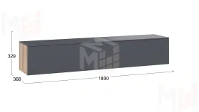 Тумба ТВ Порто - ТД-393.03.11 Яблоня Беллуно, Графит софт